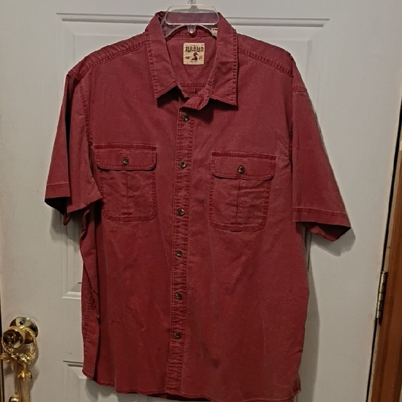RedHead Men's 2XL Cotton Red Short Sleeve Shirt Button Down - Picture 1 of 7